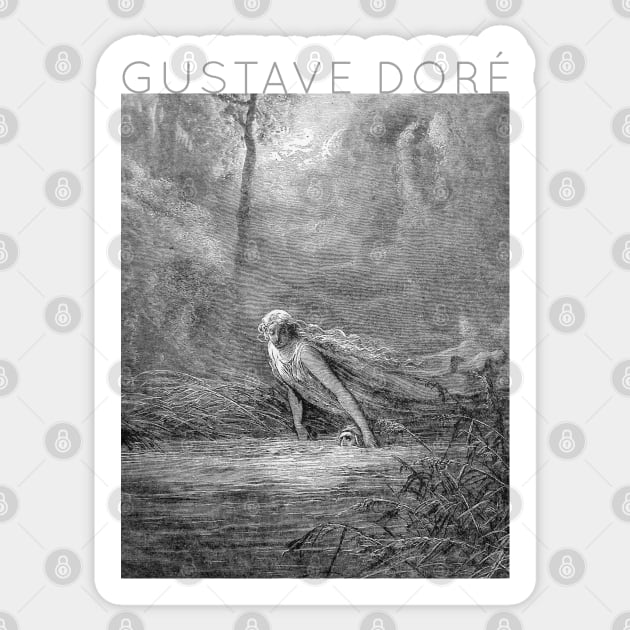 Gustave Doré - Lethe - Dante Alighieri Sticker by TwistedCity
